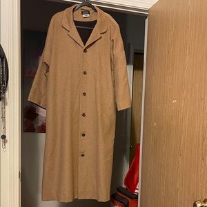 Eskandar Tan Button-Up Trench Coat